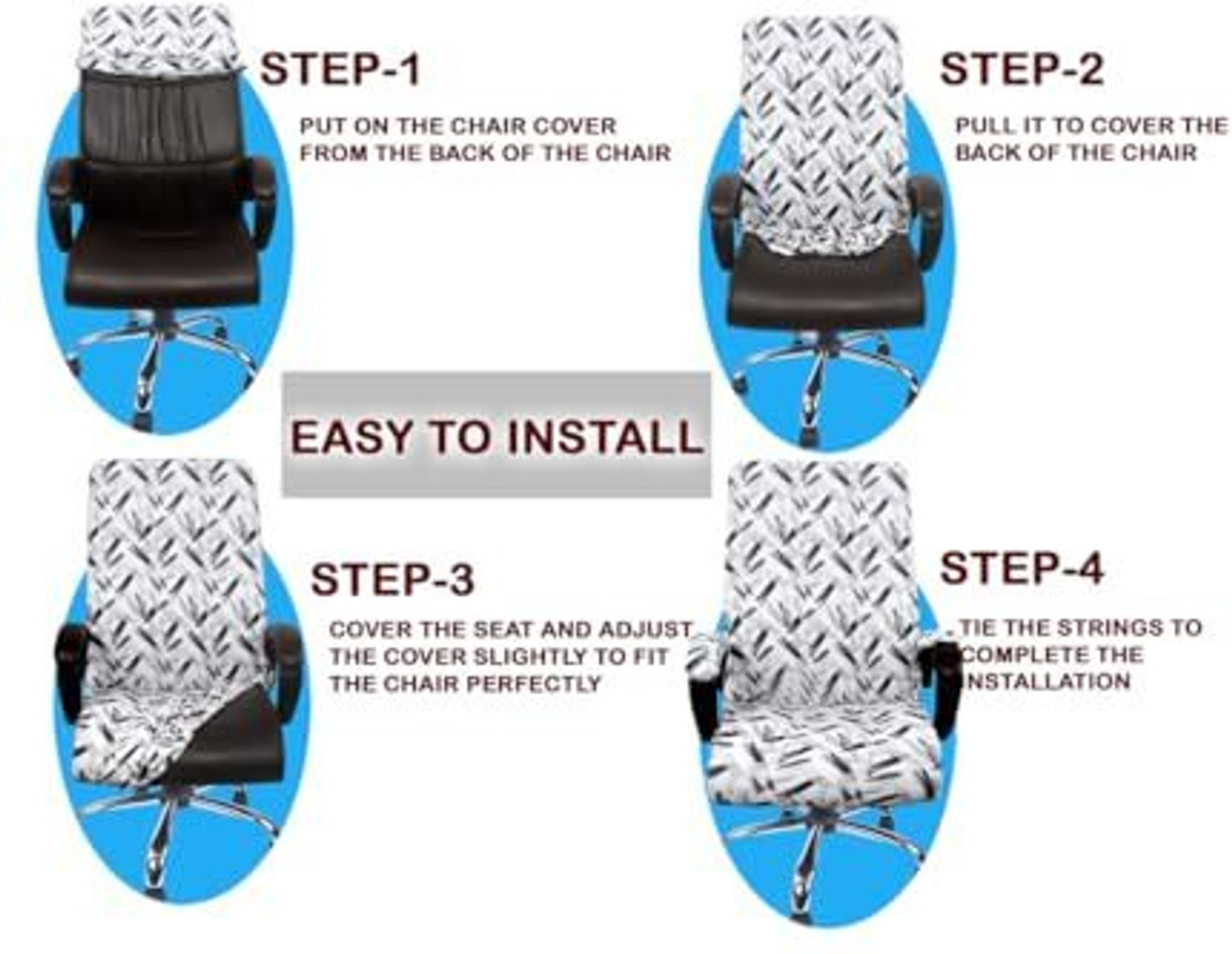 Image of Stylista Polyester 1 Seater Chair Abstract Cover