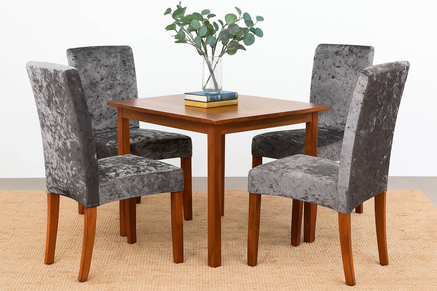 Aranaya Decore Velvet 1 Seater Chair Plain Cover