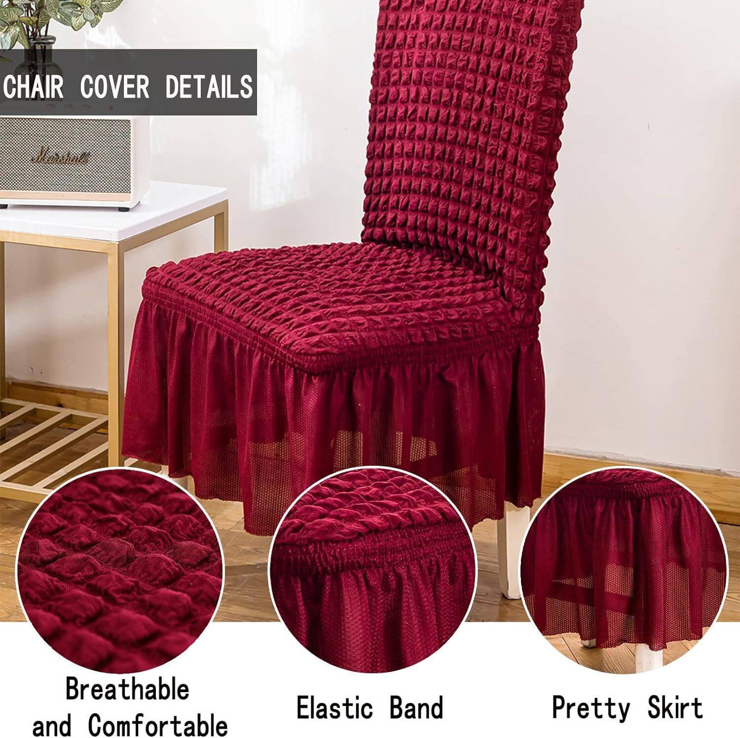 Abshant Jacquard 1 Seater Chair Plain Cover