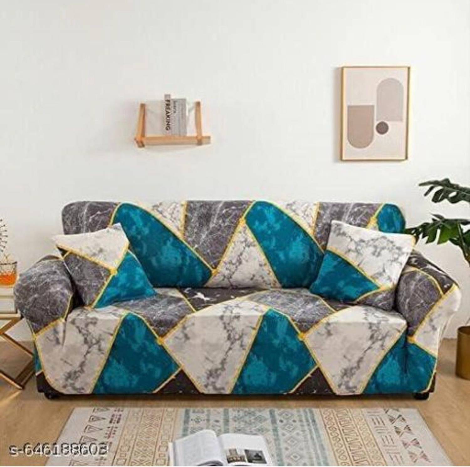 loomex Polyester 3 Seater Sofa Cover Pack of 1 - Image 1