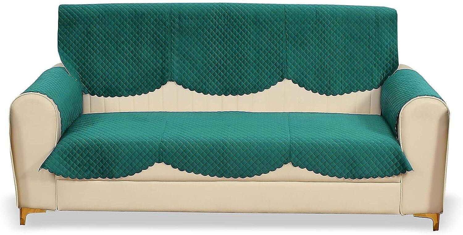 Bigger fish Velvet 3 Seater Sofa Checkered Cover
