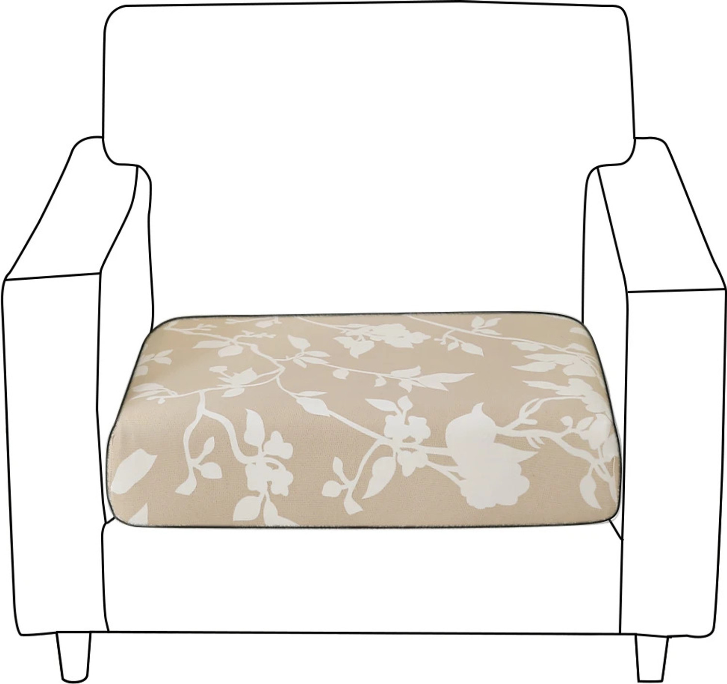 Image of HOKiPO Polyester 1 Seater Sofa Floral Cover