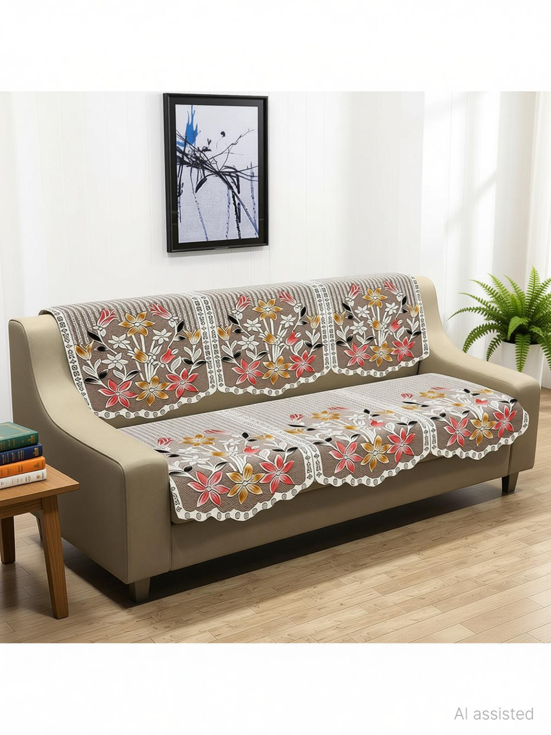 Image of RBHF Polycotton 3 Seater Sofa Geometric Cover