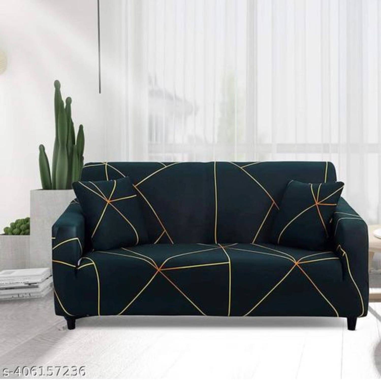 loomex 3 Seater Polyester Sofa Cover Pack of 1 - Image 1