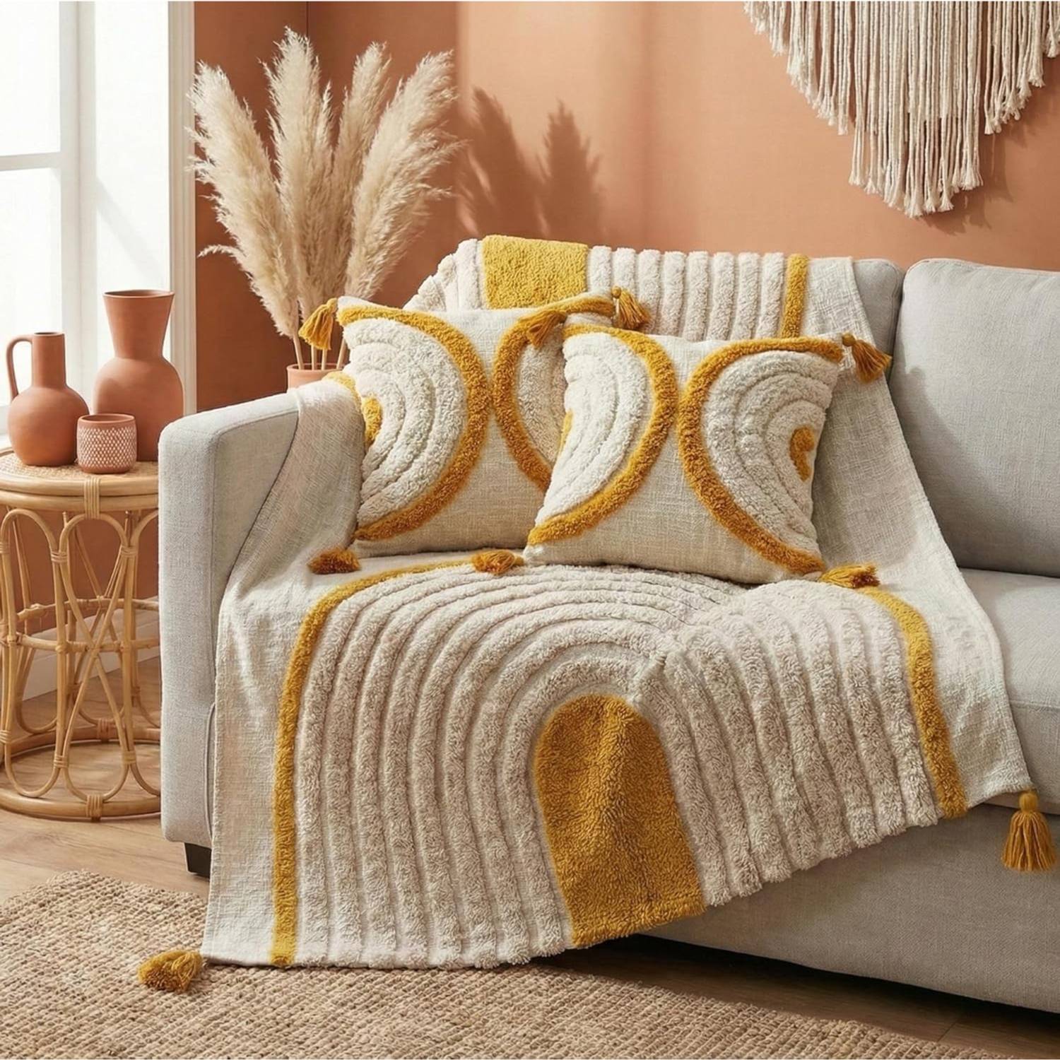 Belgium Furnishings Cotton 2 Seater Sofa Floral Cover