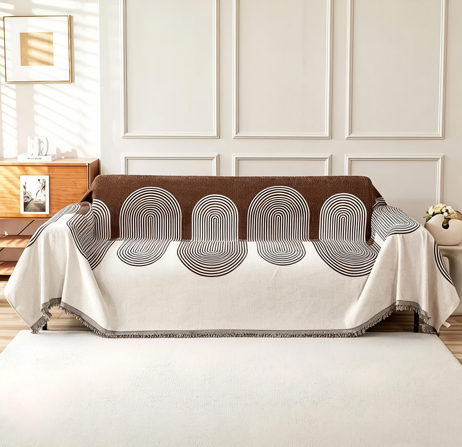 Image of MHF Jacquard 3 Seater Sofa Printed Cover