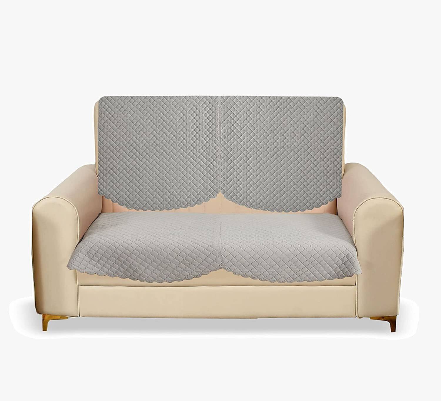 ADstore Velvet 2 Seater Sofa Checkered Cover