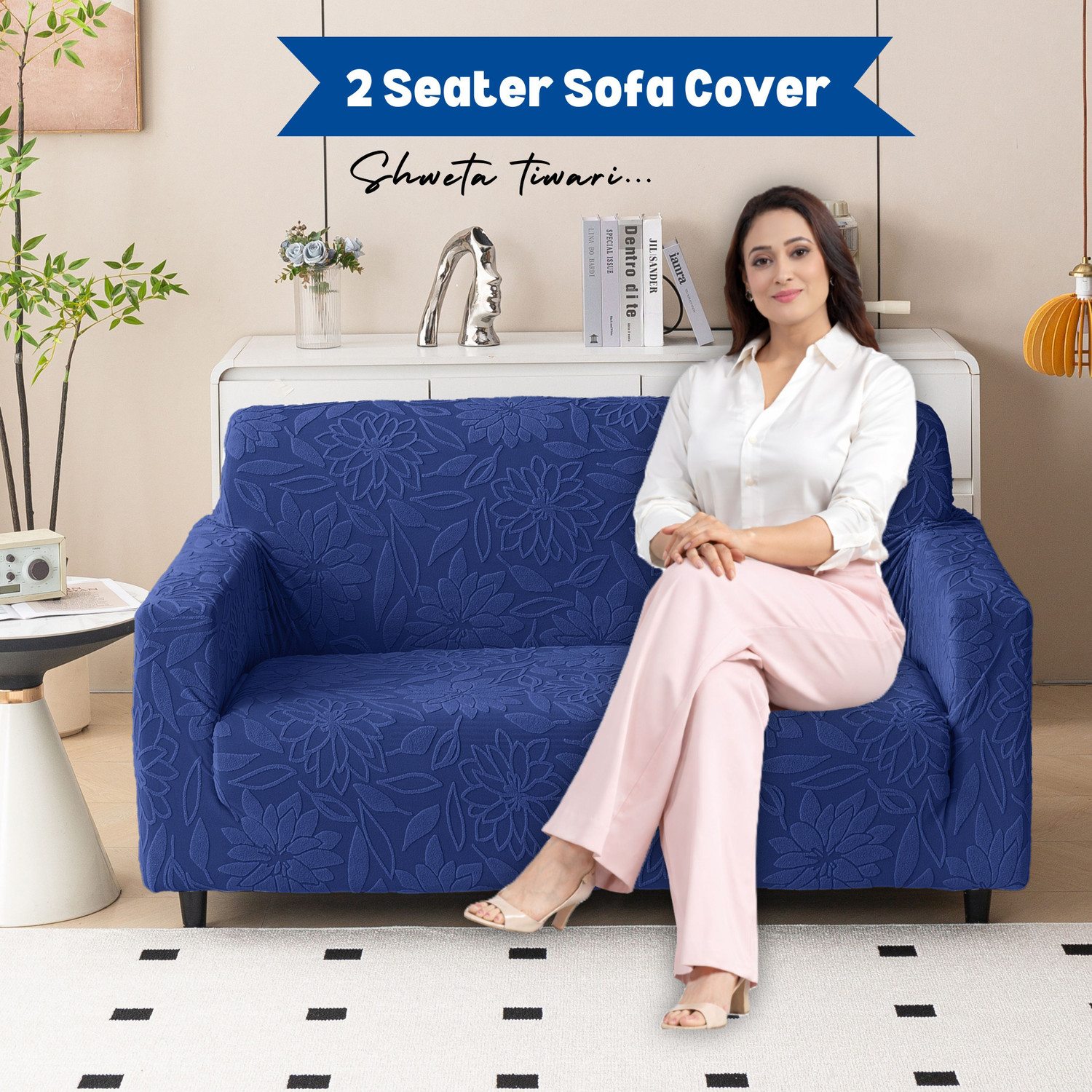 Image of Magical Jacquard 2 Seater Sofa Floral Cover