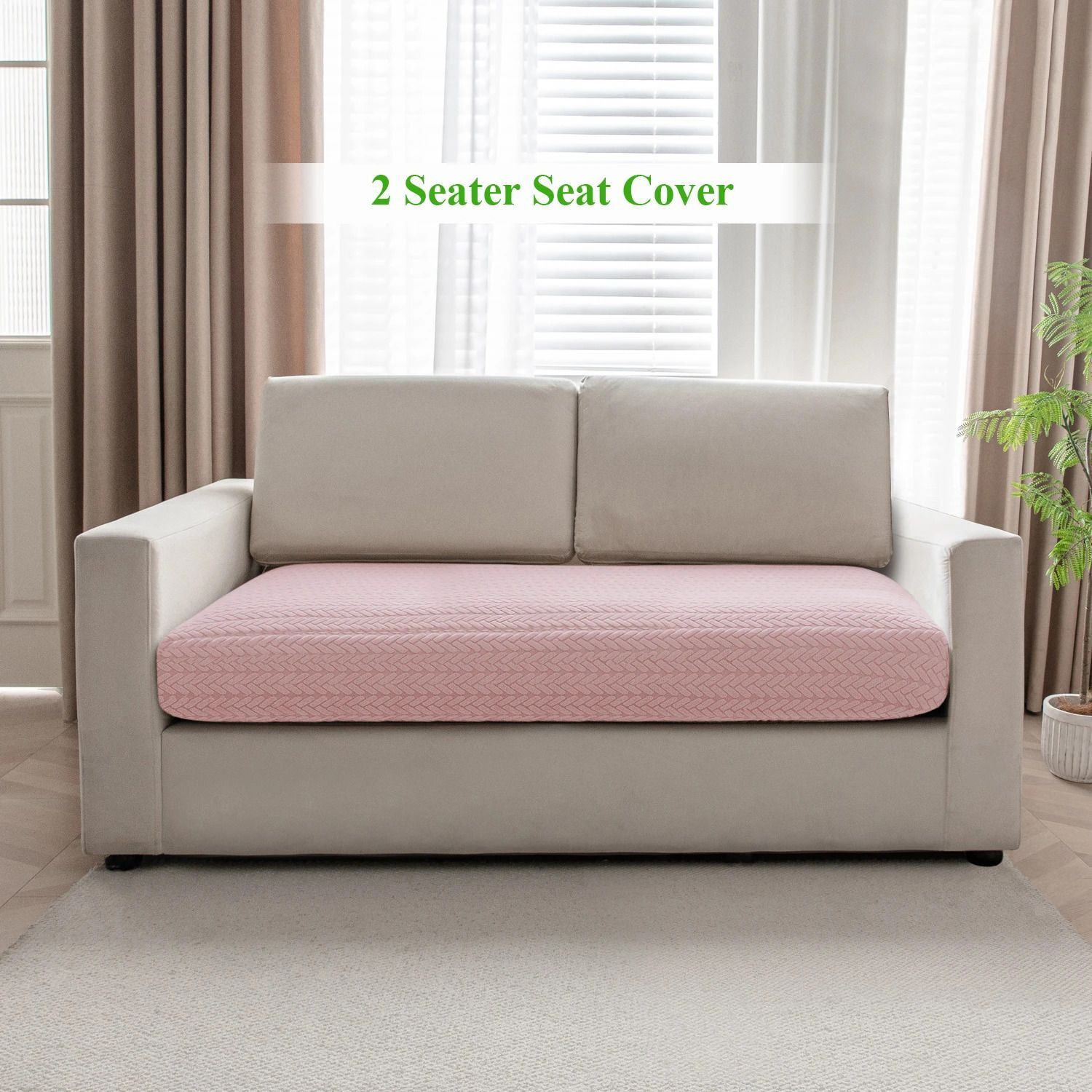 Image of HOKiPO Jacquard 2 Seater Sofa Geometric Cover