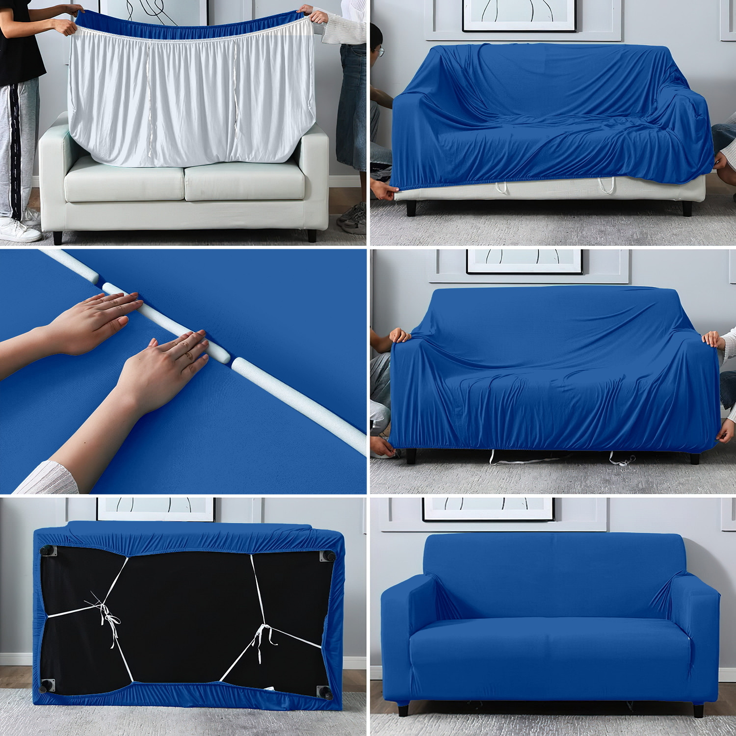 Image of Cortina Polyester 3 Seater Sofa Plain Cover