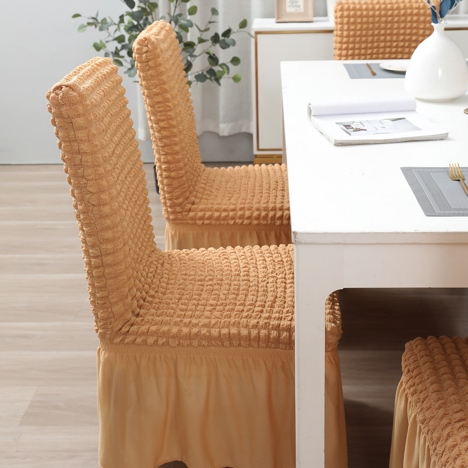 Image of HOKiPO Polyester 2 Seater Chair Plain Cover