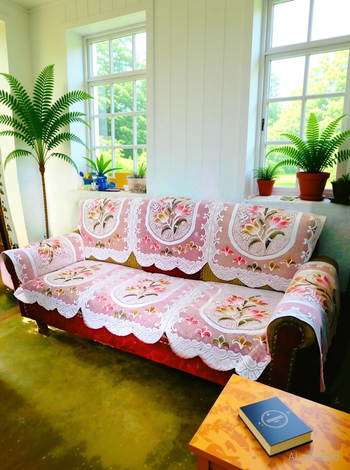 Image of croox Polycotton 4 Seater Sofa Floral Cover