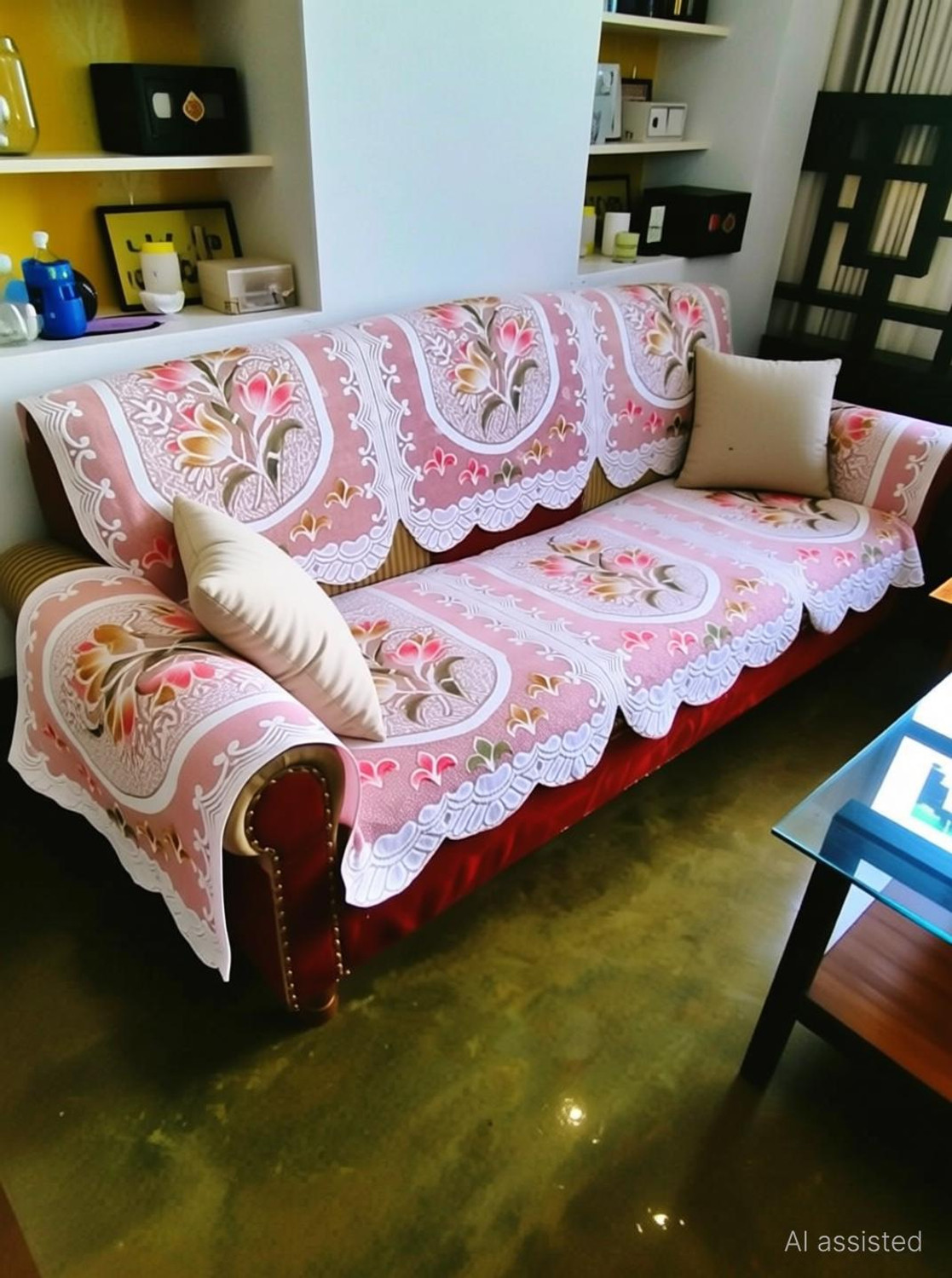 Image of croox Polycotton 4 Seater Sofa Floral Cover
