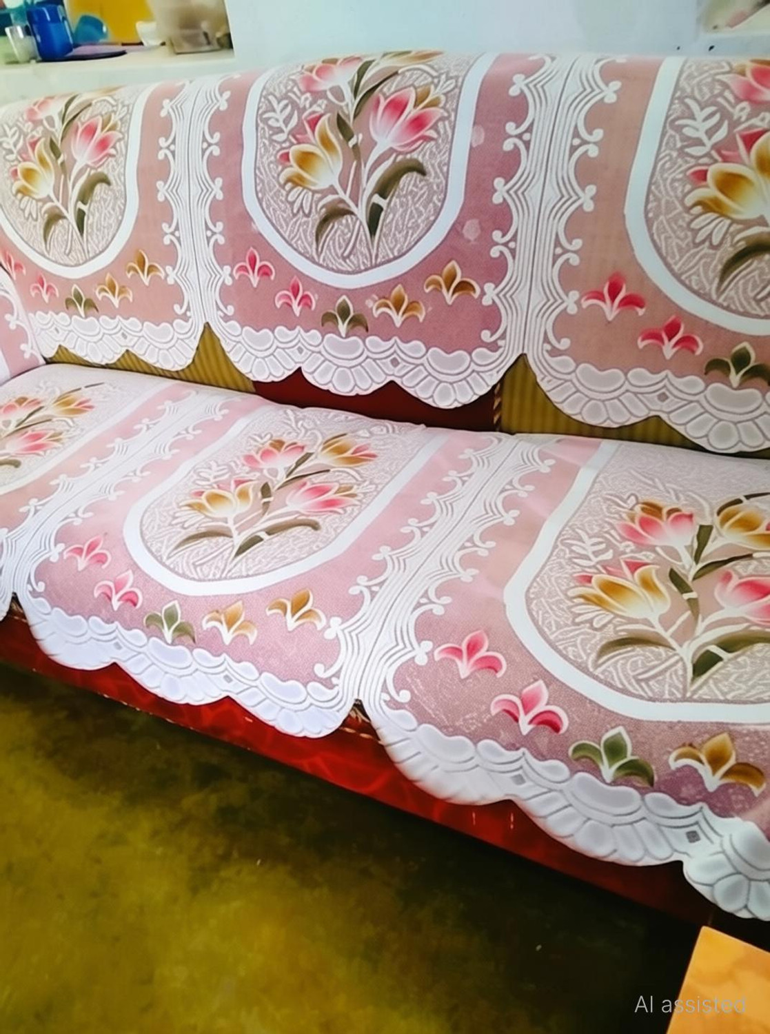 Image of croox Polycotton 4 Seater Sofa Floral Cover