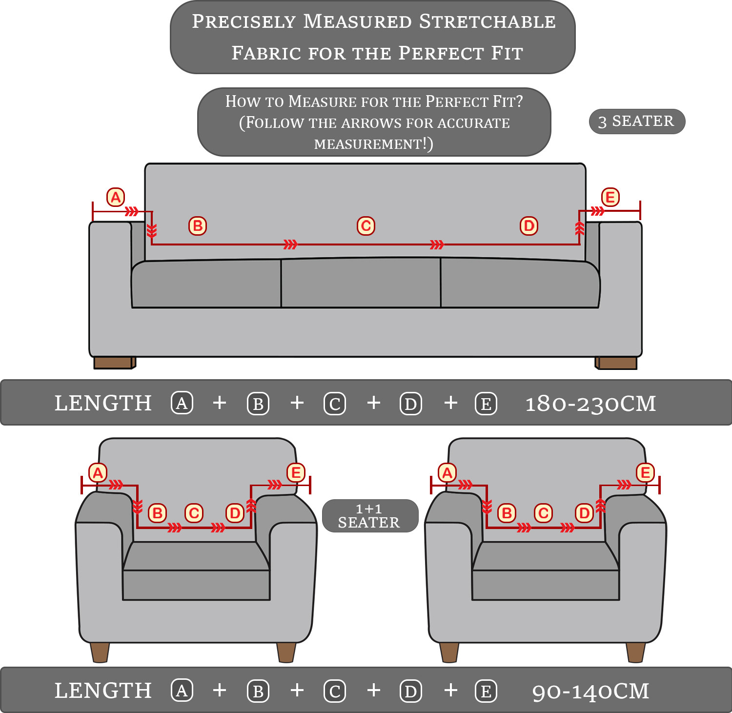 Image of LUKZER Polyester 3+1+1 Seater Sofa Floral Cover