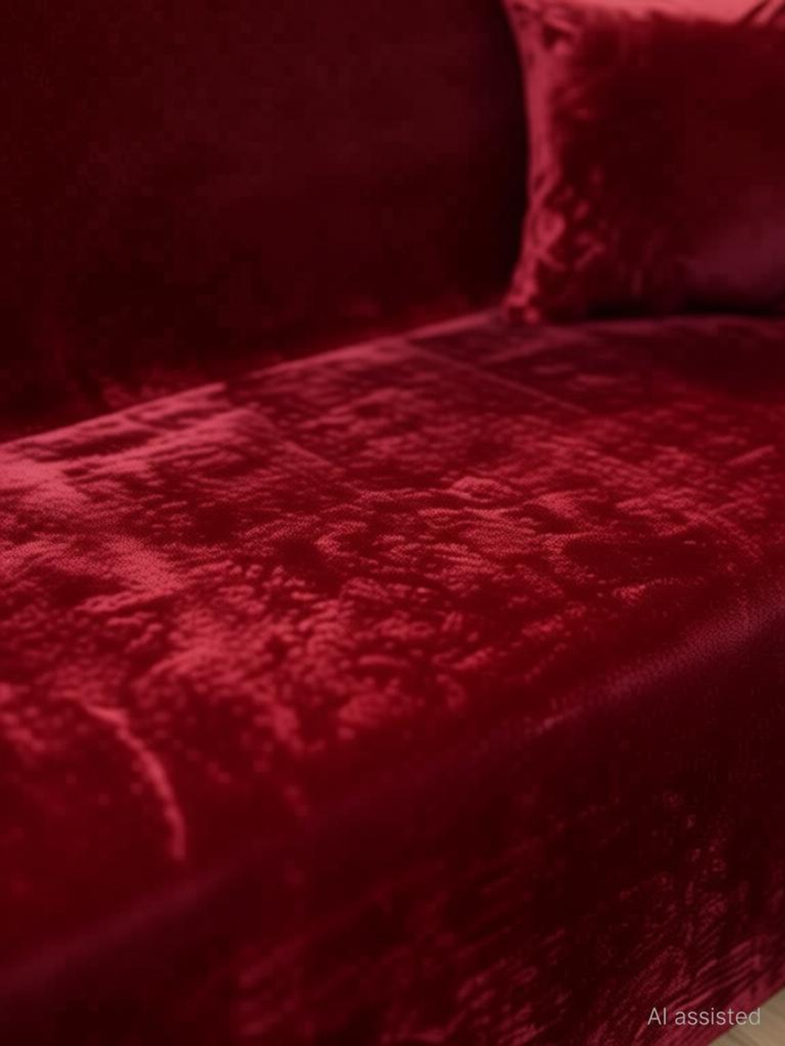 Image of Lakhdata Velvet 3+1+1 Seater Sofa Plain Cover (Pack of 3 Red)