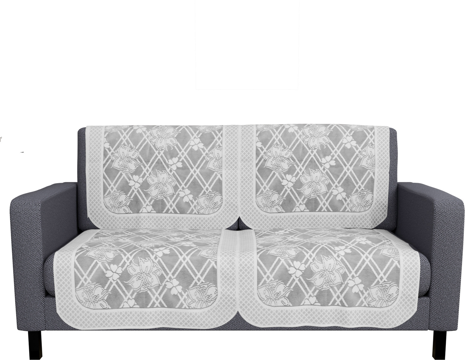 Image of KUBER INDUSTRIES Cotton 2 Seater Sofa Floral Cover