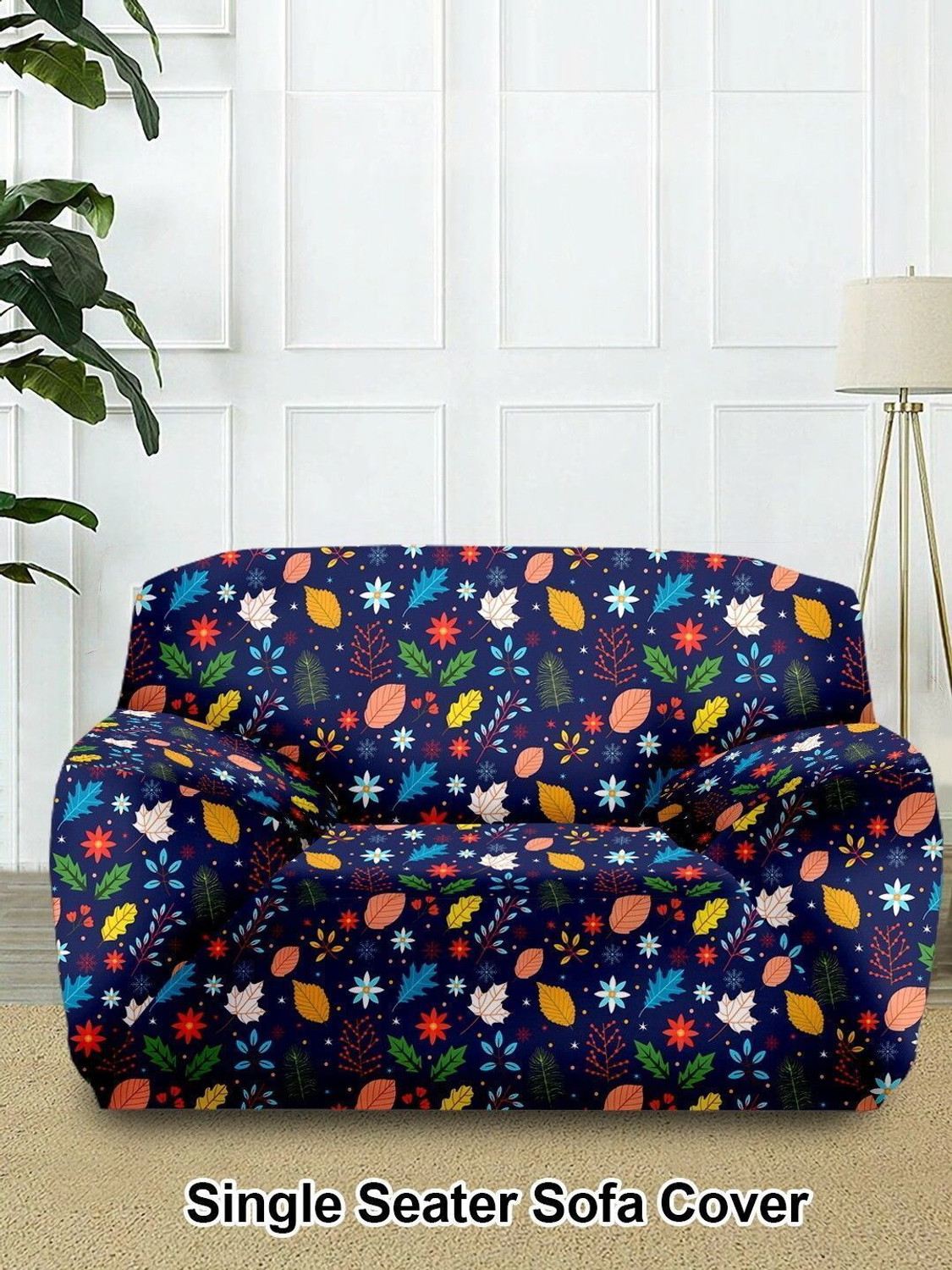 Image of Cortina Polyester 1 Seater Sofa Floral Cover