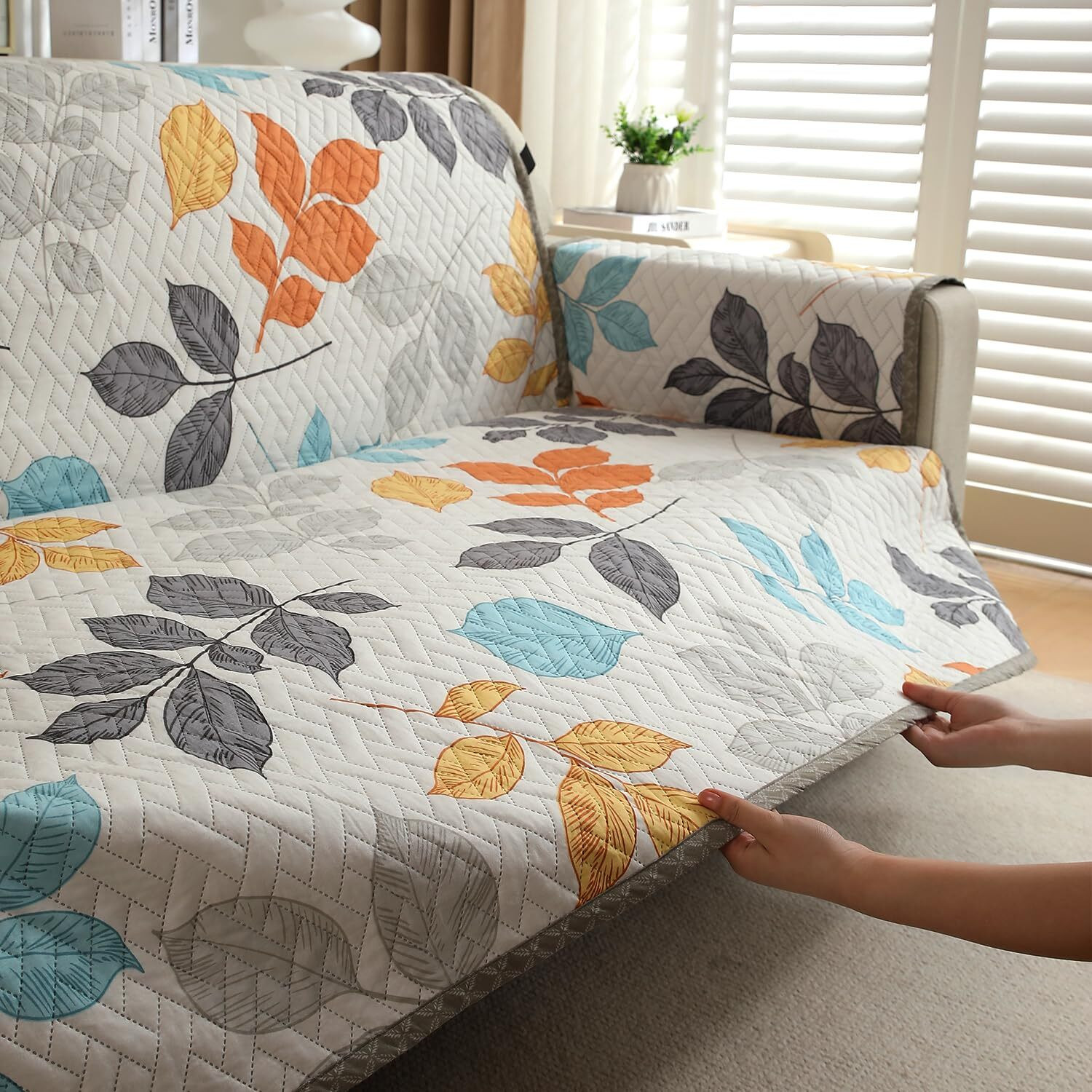 Image of Jai krishna Polycotton 2 Seater Sofa Floral Cover