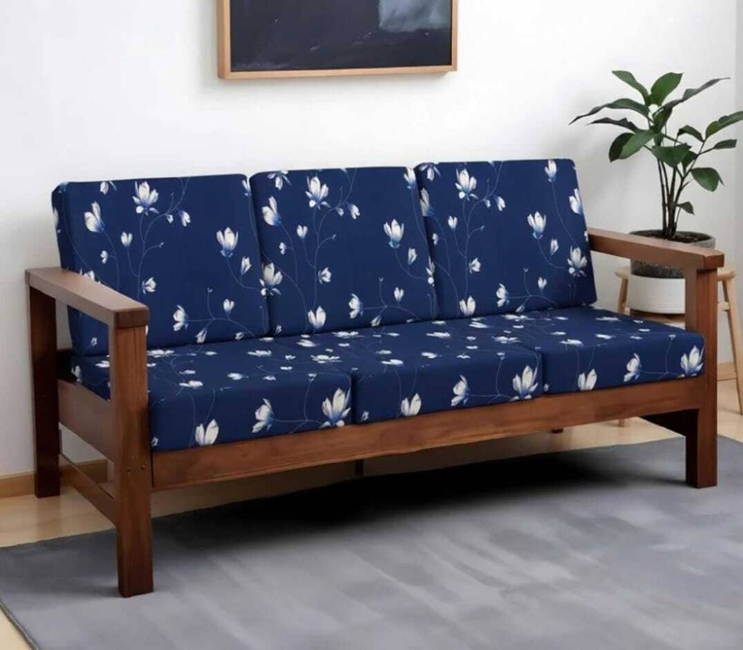 Alkaylaa Polyester 3 Seater Sofa Printed Cover