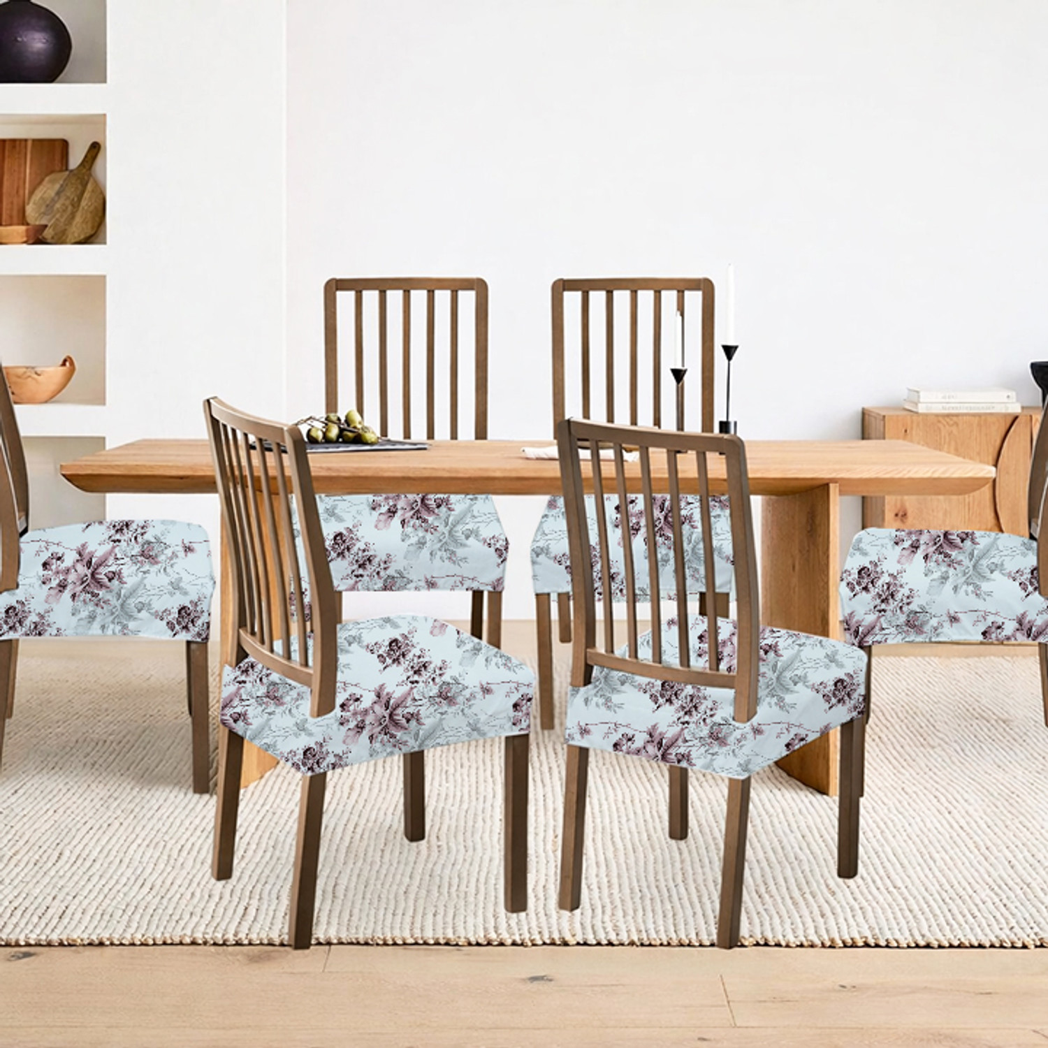 Image of Trendize Cotton 6 Seater Chair Floral Cover