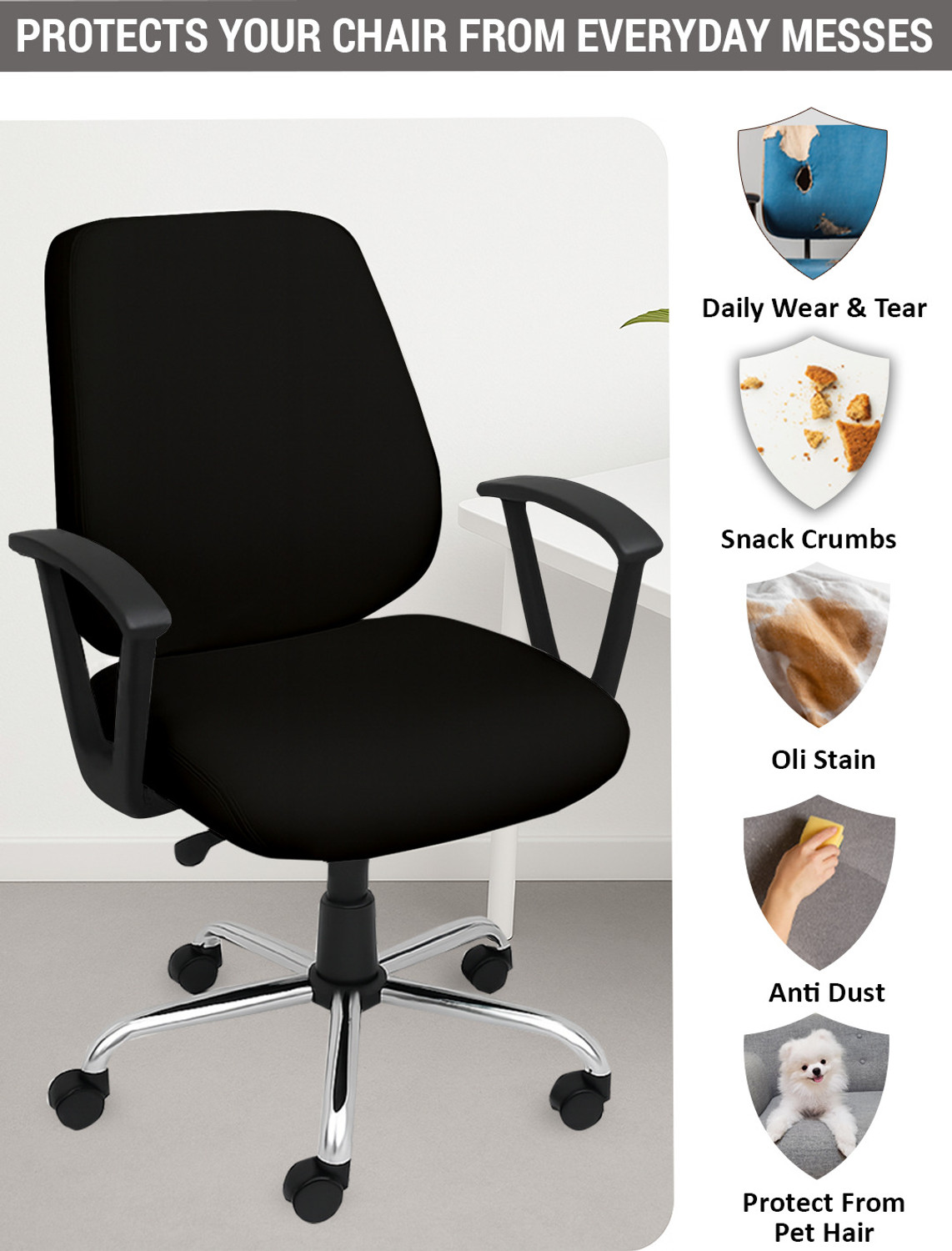 Image of LAZI Polycotton 1 Seater Chair Plain Cover