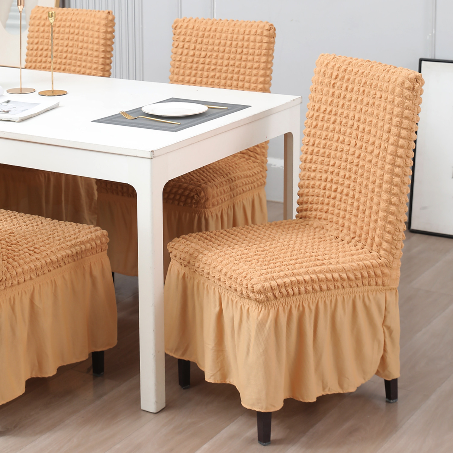 Image of HOKiPO Polyester 1 Seater Chair Plain Cover