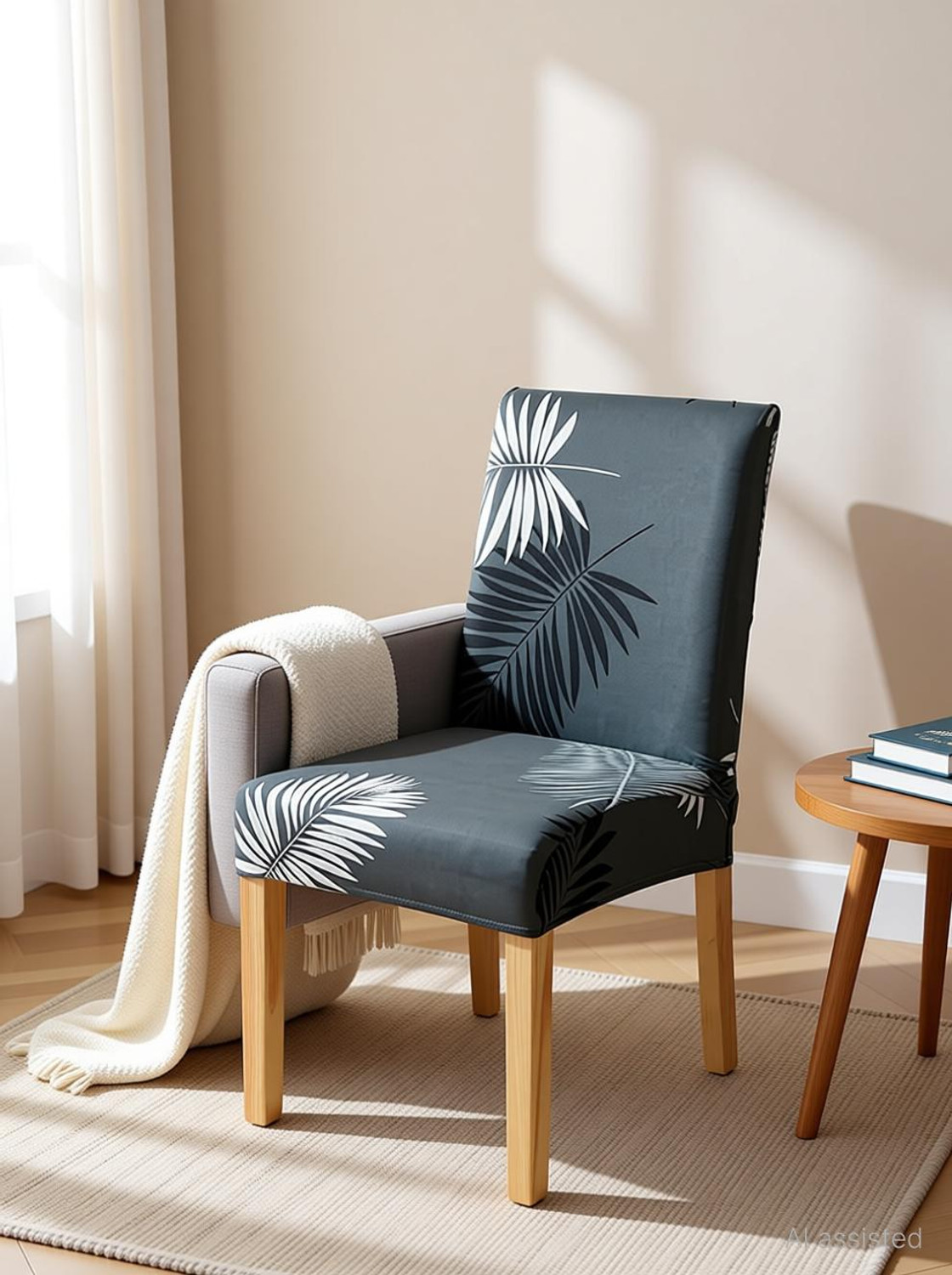 Image of igi Polyester 4 Seater Chair Floral Cover