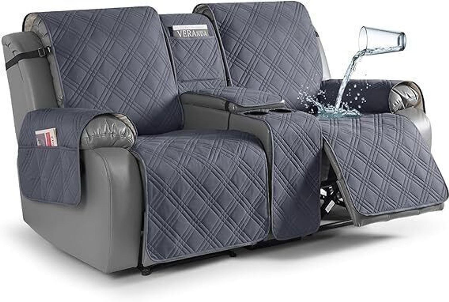 Image of BLESSING PET SUPPLY Polyester 2 Seater Sofa Geometric Cover