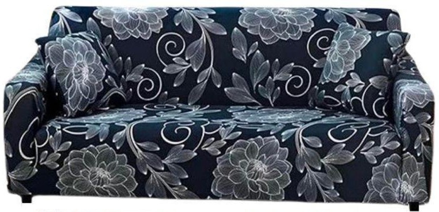 Image of EXOTICE Cotton 3+1+1 Seater Sofa Floral Cover