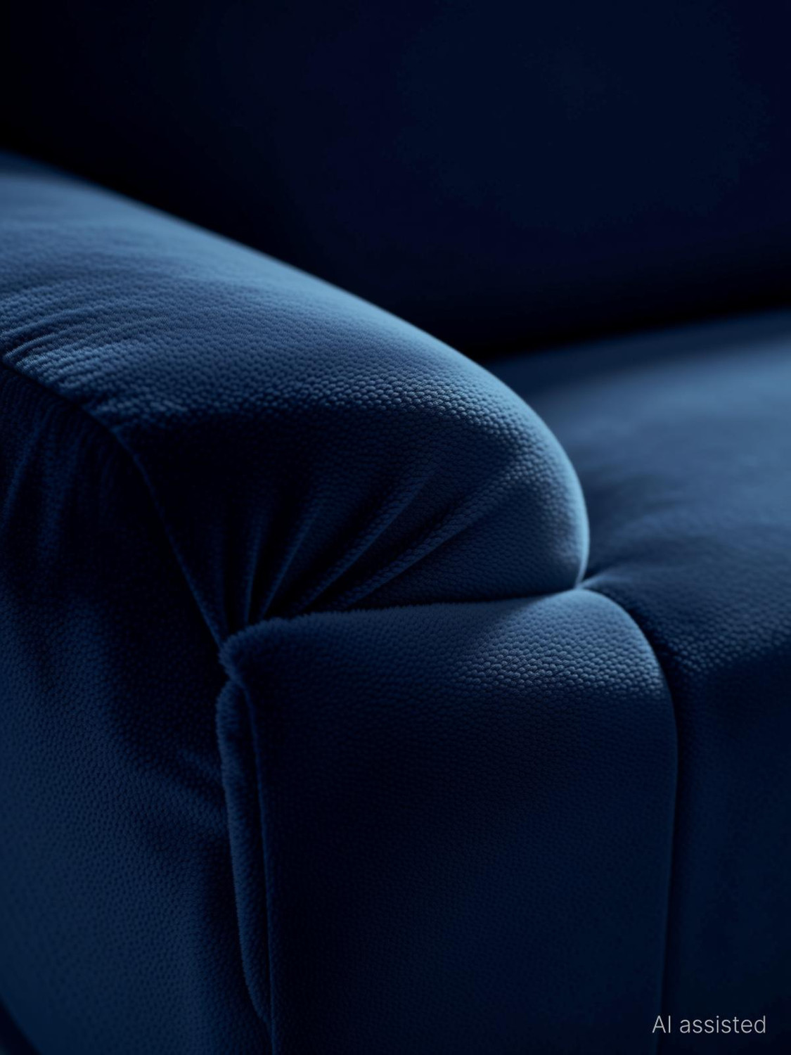 Image of LA MANTTA Polyester, Velvet 3+1+1 Seater Sofa Plain Cover