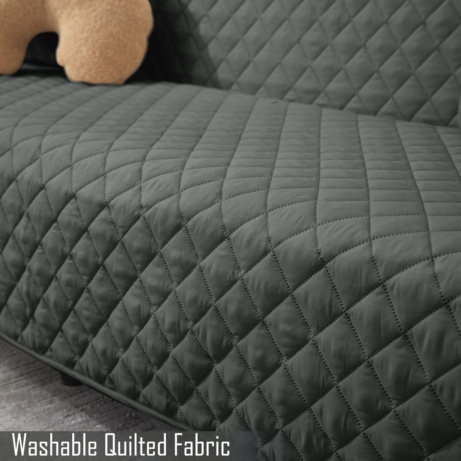Image of HOKiPO Polyester 1 Seater Sofa Plain Cover