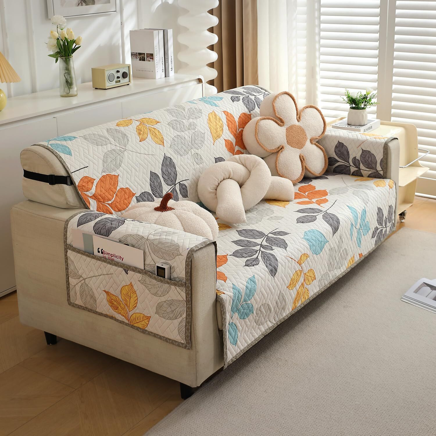 Image of Jai krishna Polycotton 2 Seater Sofa Floral Cover