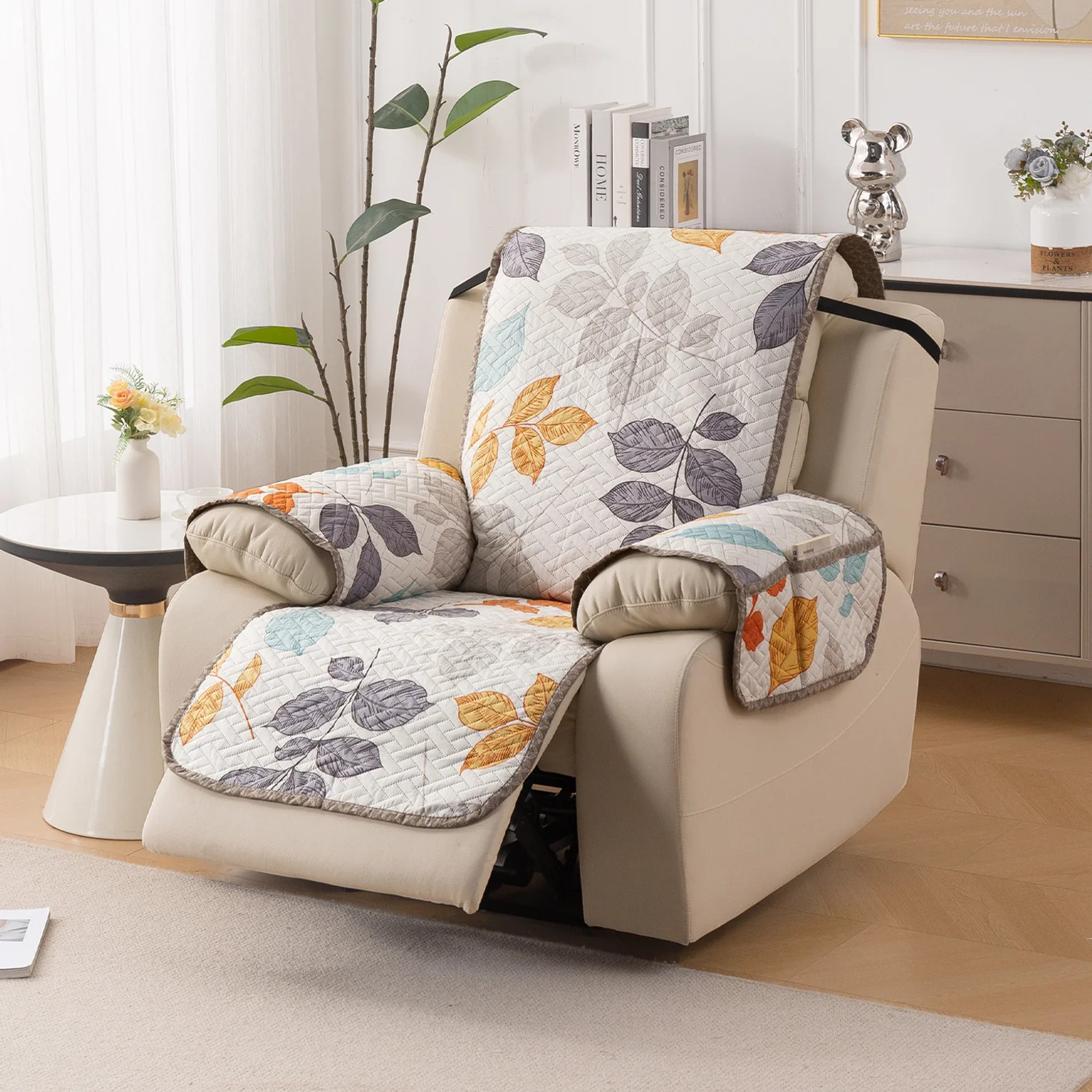 INHOME DECOR Polyester 1 Seater Sofa Floral Cover