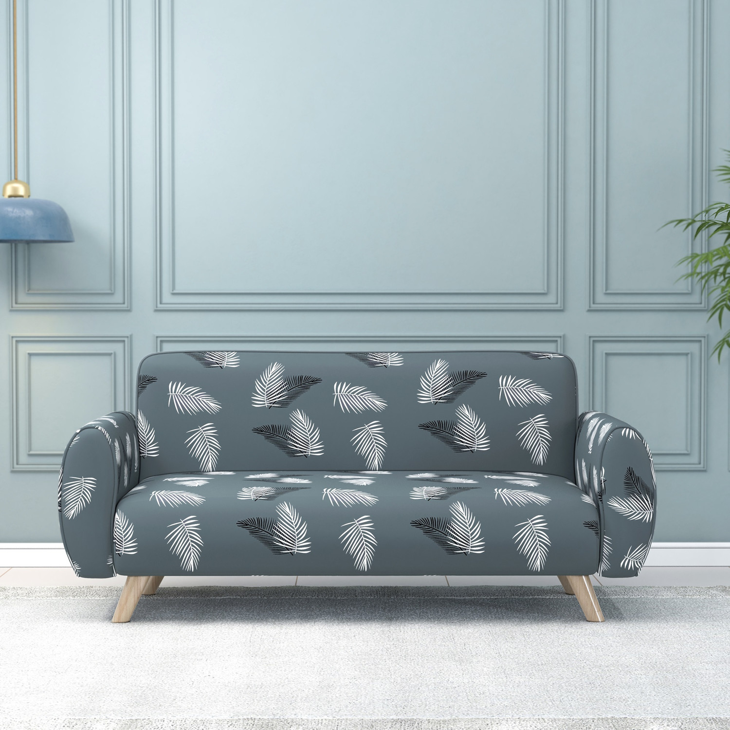 Image of Flipkart SmartBuy Polyester 3 Seater Sofa Geometric Cover