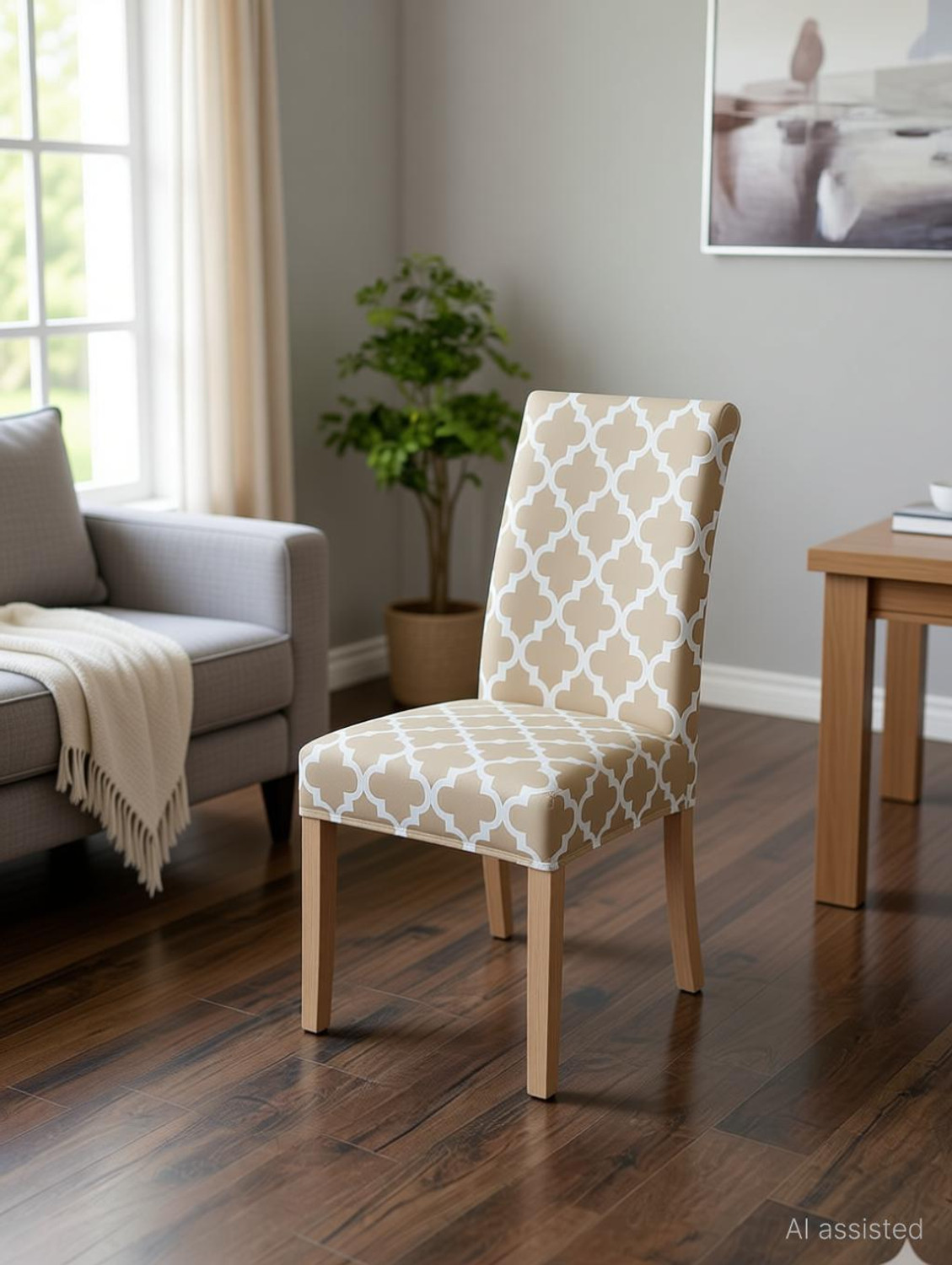 Image of QUIRKYHUB Polycotton 6 Seater Chair Floral Cover