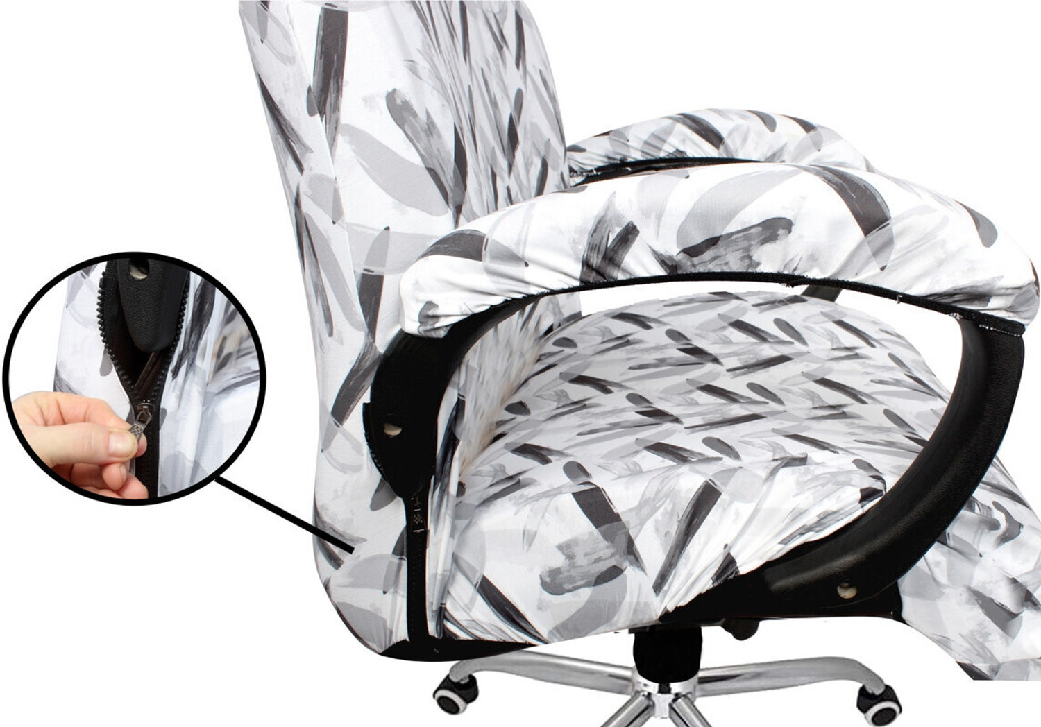 Image of Stylista Polyester 1 Seater Chair Abstract Cover