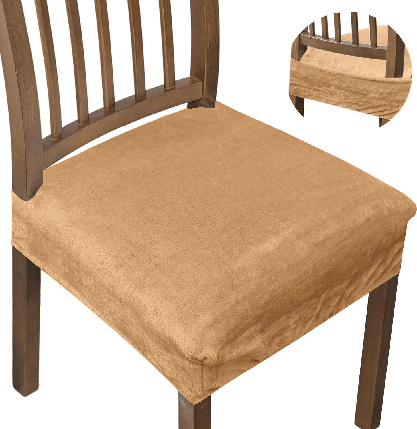 Image of Chipkali Velvet 6 Seater Chair Plain Cover