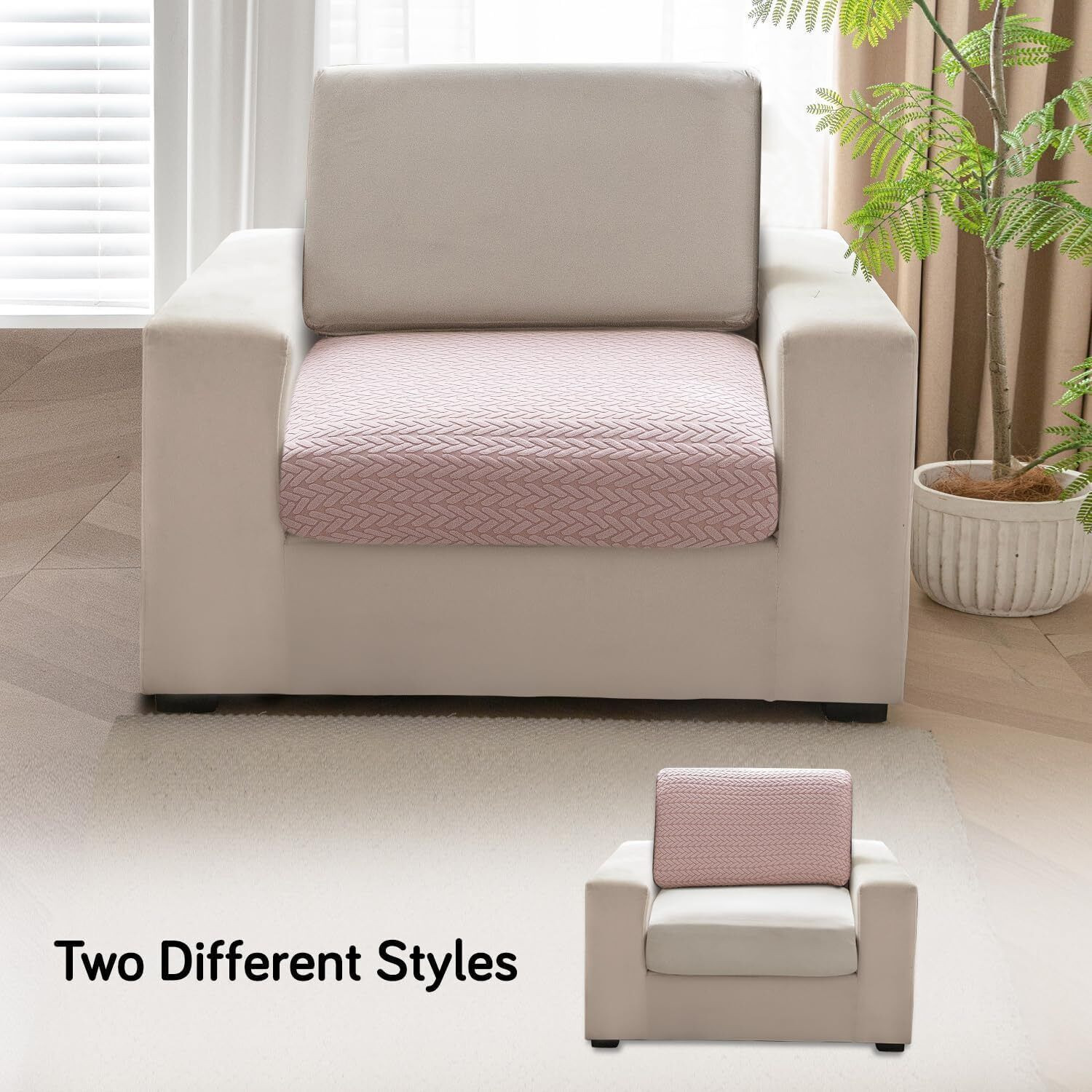 Image of HOKiPO Jacquard 1 Seater Sofa Geometric Cover