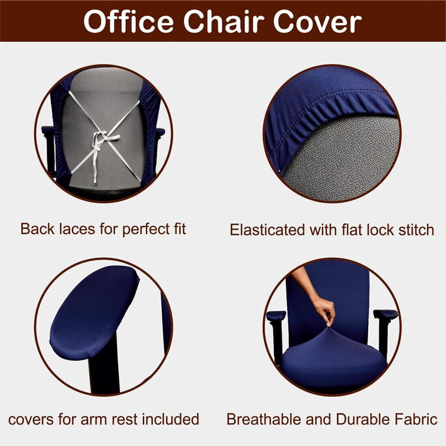 Image of Eleganta Polyester 1 Seater Chair Plain Cover