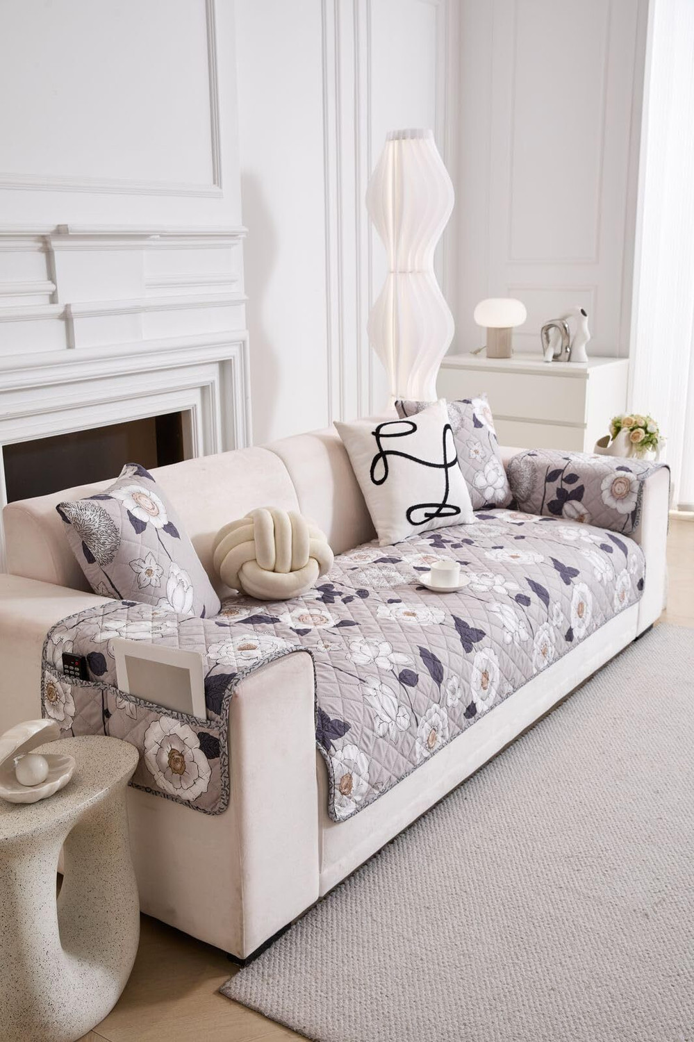 Image of Home Cloud Cotton 1 Seater Sofa Floral Cover