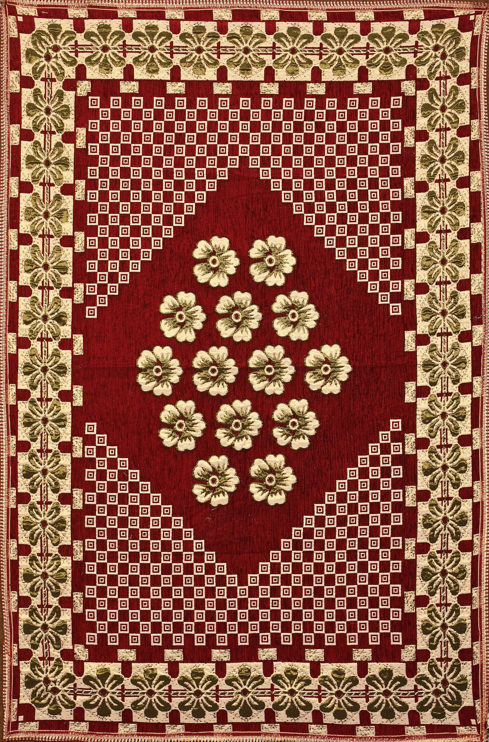 Image of SGJ Jacquard 3 Seater Sofa Floral Cover