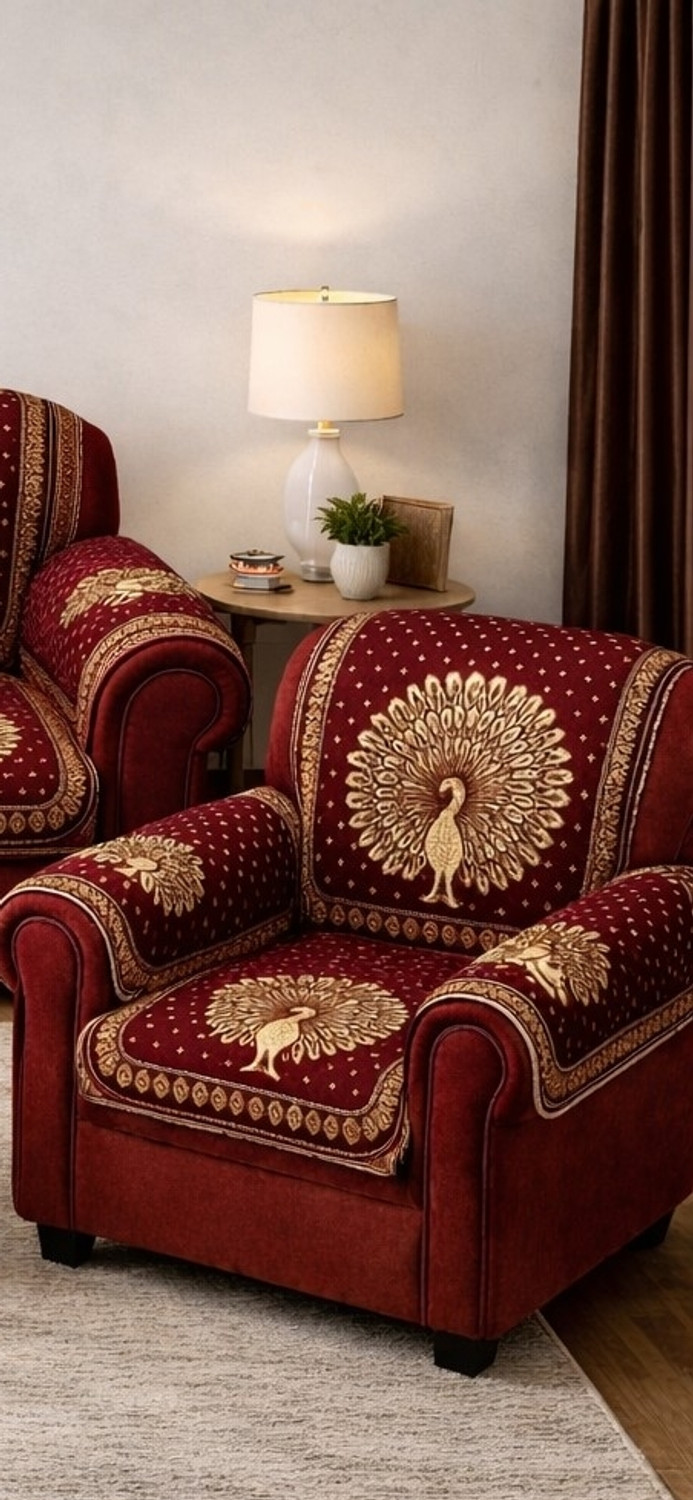 Image of CADY Cotton 3+1+1 Seater Sofa Animal Cover (Pack of 12 Mehron)