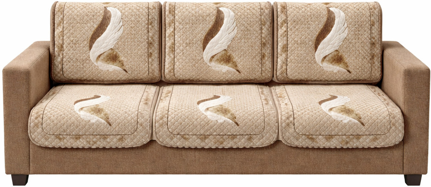 Image of RichBox Polycotton 3+1+1 Seater Sofa Abstract Cover
