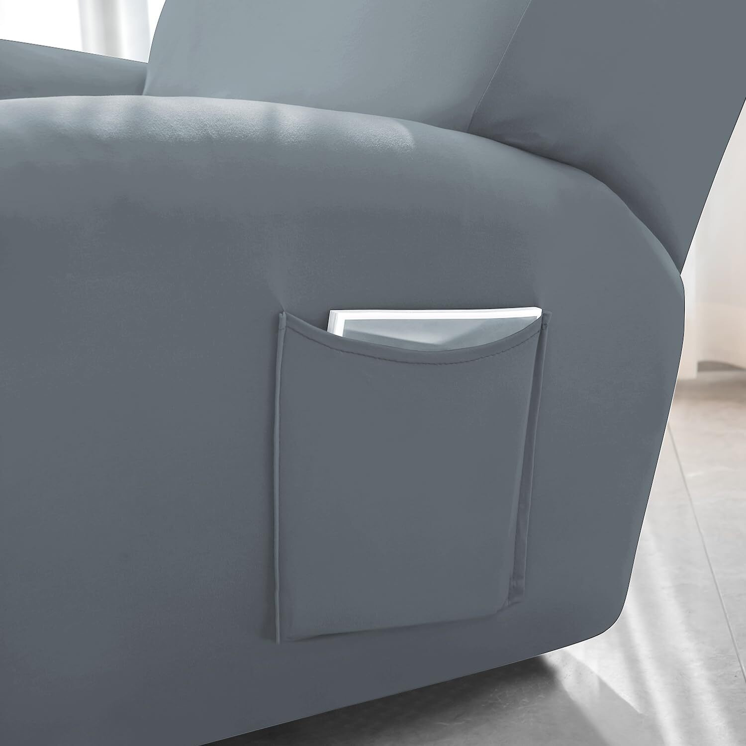 Image of HOKiPO Polyester 1 Seater Sofa Plain Cover