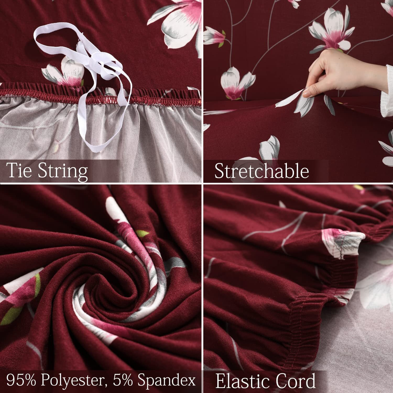 Image of Gifts Island Polyester 3+1+1 Seater Sofa Floral Cover