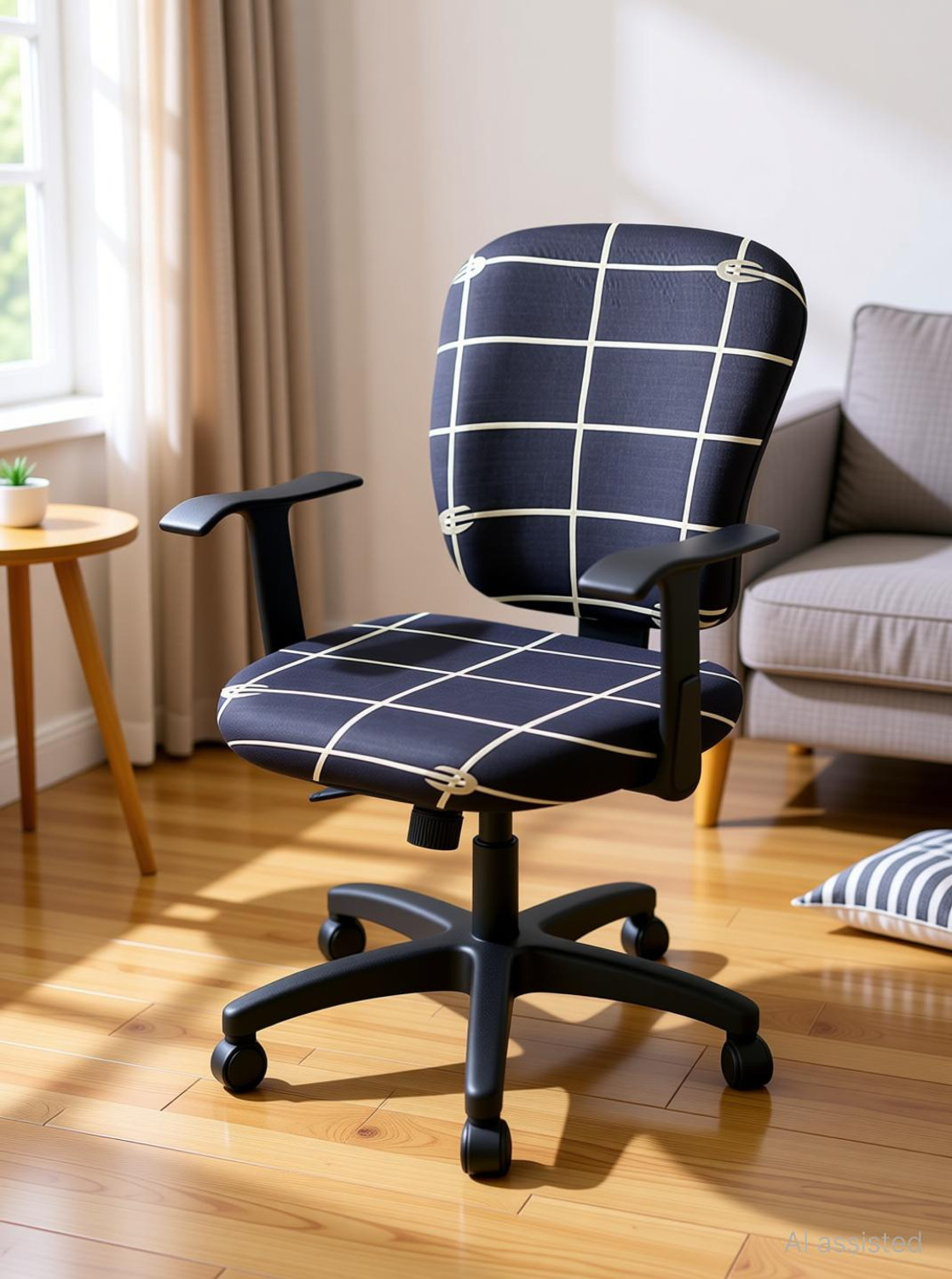 Image of Cortina Polyester 1 Seater Chair Striped Cover