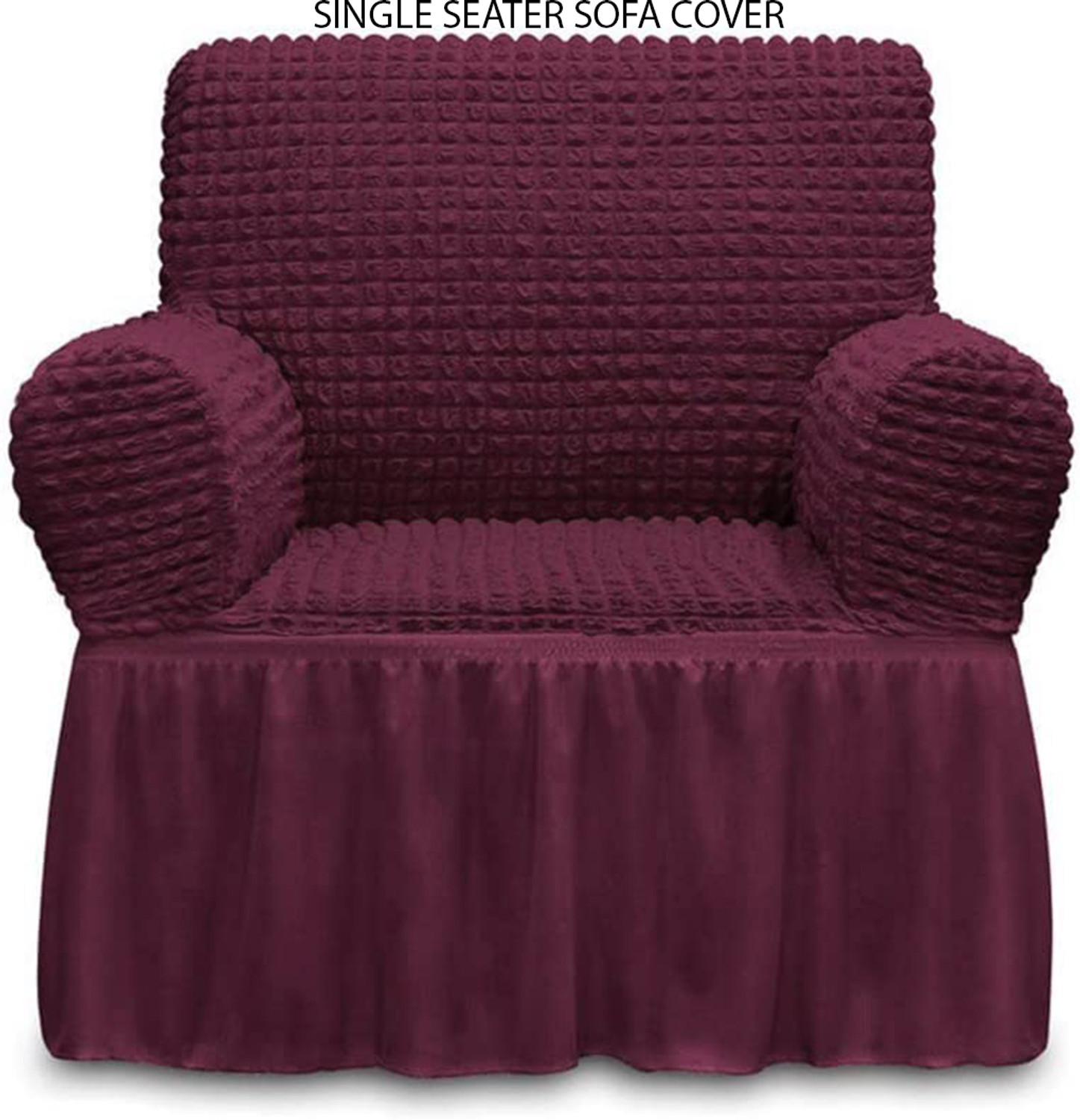 Image of Magic Cover Polyester 1 Seater Sofa Embroidered Cover