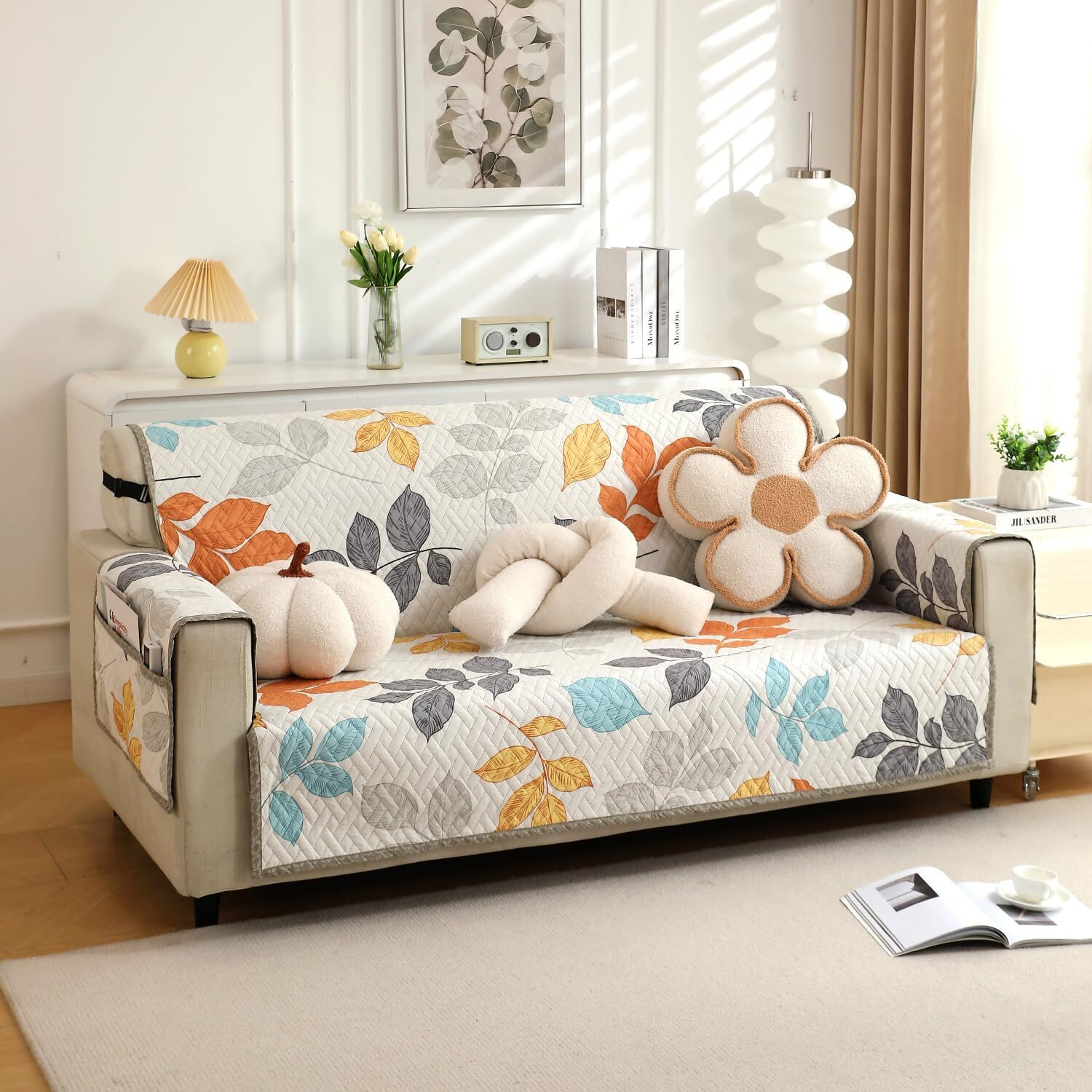 Image of Jai krishna Polycotton 2 Seater Sofa Floral Cover