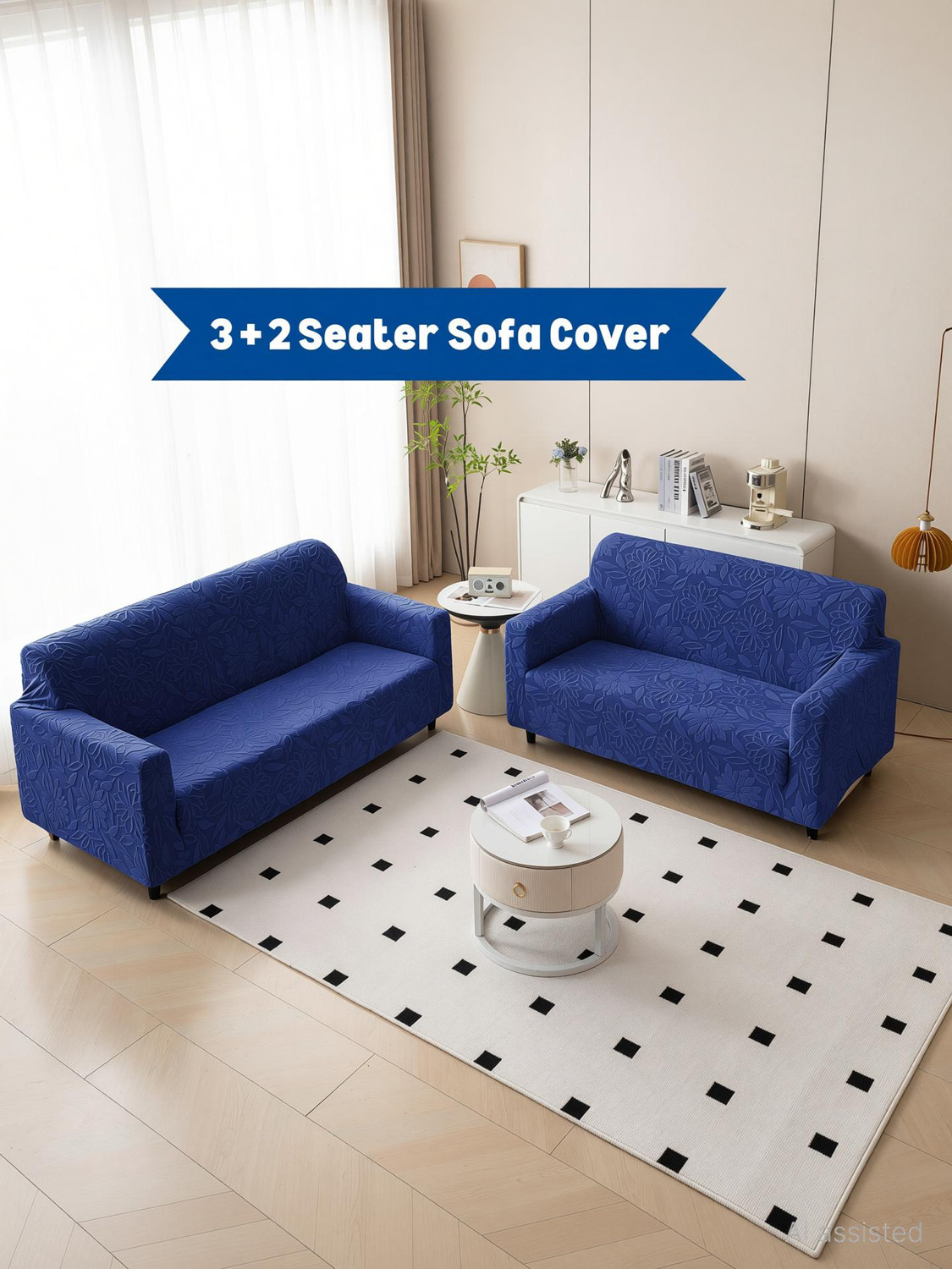 Image of Magical Jacquard 3+2 Seater Sofa Floral Cover